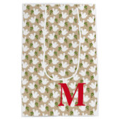 クリスマス ダヴ ブランチ フェイス ピース ラブ ジョイイニシャル ミディアムペーパーバッグ (裏面)