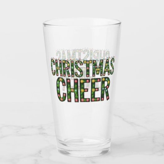 クリスマス・チアクリスマスタイポグラフィ タンブラーグラス (正面)