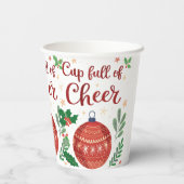 クリスマス チアフル カップ ペーパーカップ (裏面)