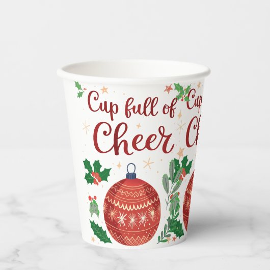 クリスマス チアフル カップ ペーパーカップ (正面)