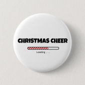 クリスマス・チア進行バー | おもしろいクリスマスグッズ 缶バッジ (正面)