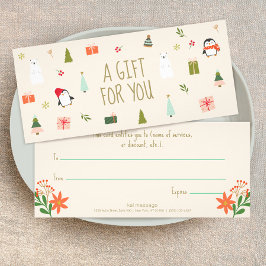 クリスマス チア ギフト 証明書 ラックカード