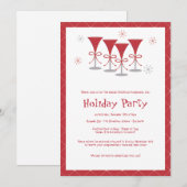 クリスマス チア ホリデー カクテル パーティー 招待状 (正面/裏面)