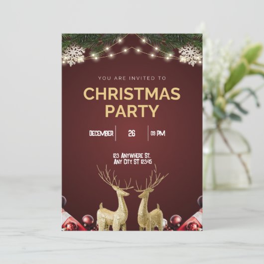 クリスマス チェア ポストカード (スタンド正面)