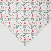 クリスマス・チェス – ピース、ツリー、ホリー、トナカイ 薄葉紙 (詳細)