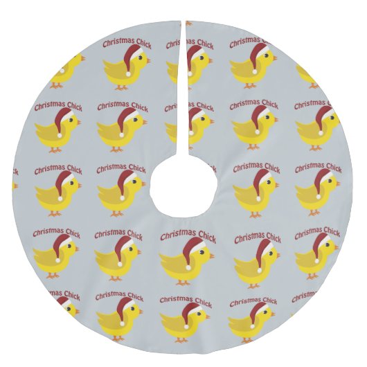 クリスマス・チック ブラッシュドポリエステルツリースカート (正面)