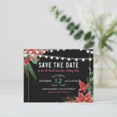 クリスマス·チャルクボードが日付を守る 案内ポストカード (スタンド正面)