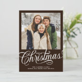クリスマス チョコレートブラウン 手書き風スクリプト 1枚の写真 (スタンド正面)