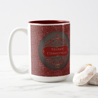 クリスマス チョークボード 赤 コーヒーマグ ツートーンマグカップ
