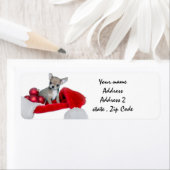 クリスマス・チワワ犬 ラベル (インサイチュ)