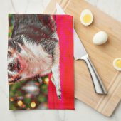 クリスマス・チワワ キッチンタオル (四つ折り)