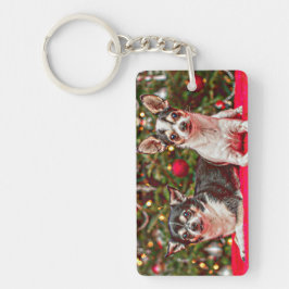 クリスマス・チワワ キーホルダー