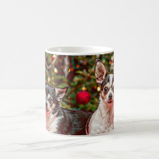クリスマス・チワワ コーヒーマグカップ (中央)