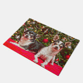 クリスマス・チワワ ドアマット (アングル)