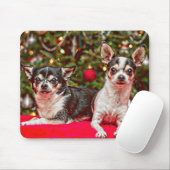 クリスマス・チワワ マウスパッド (マウス)