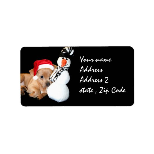 クリスマス・チワワ ラベル (正面)