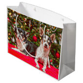 クリスマス・チワワ ラージペーパーバッグ (裏面アングル)