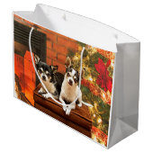 クリスマス・チワワ ラージペーパーバッグ (裏面アングル)