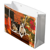 クリスマス・チワワ ラージペーパーバッグ (正面アングル)