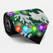 クリスマス・ツリー・オン・ブラック – メンズ・ネクタイ ネクタイ (ロール)