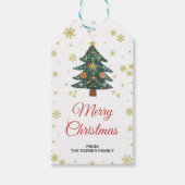 クリスマス ツリー ギフト タグ | ホリデー パーティーのお土産 (正面)