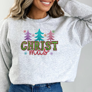 クリスマス・ツリー・クリスチャン スウェットシャツ