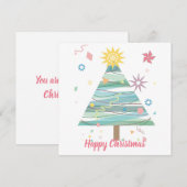 クリスマス ツリー スタイル 招待状 ポストカード (正面/裏面)