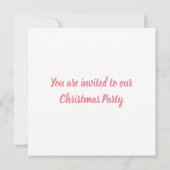 クリスマス ツリー スタイル 招待状 ポストカード (裏面)