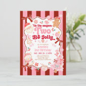 クリスマス ツー ビー ジョリー 2歳の誕生日招待状 招待状 (スタンド正面)
