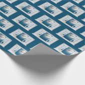 クリスマス・テディベア・イン・ウィンドウ ラッピングペーパー (角)