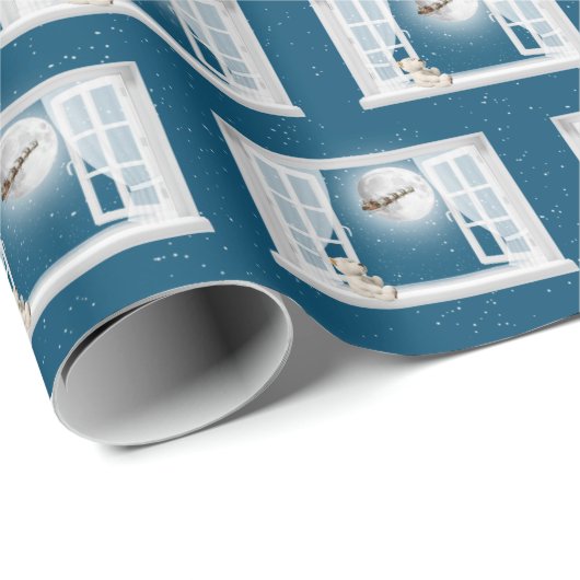 クリスマス・テディベア・イン・ウィンドウ ラッピングペーパー (ロールコーナー)