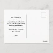 クリスマス・テディ・ベア ポストカード (裏面)