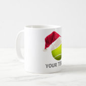 クリスマス テニスボール サンタ帽子 コーヒーマグカップ (正面左)