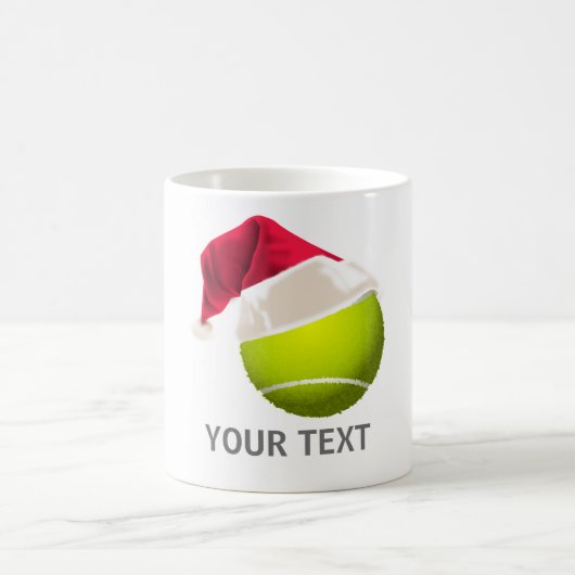 クリスマス テニスボール サンタ帽子 コーヒーマグカップ (中央)