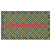クリスマス・テーブルクロス、グリーン・プレイド60 x 104 テーブルクロス (正面(横))