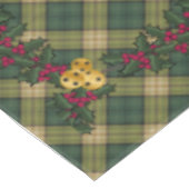 クリスマス・テーブルクロス、グリーン・プレイド60 x 104 テーブルクロス (アングル)