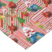 クリスマス・テーブルクロス、メリークリスマス、テディベア テーブルクロス (アングル)