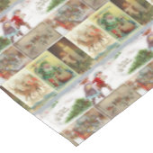 クリスマス・テーブルクロス、メリークリスマス、ヴィンテージ テーブルクロス (アングル)