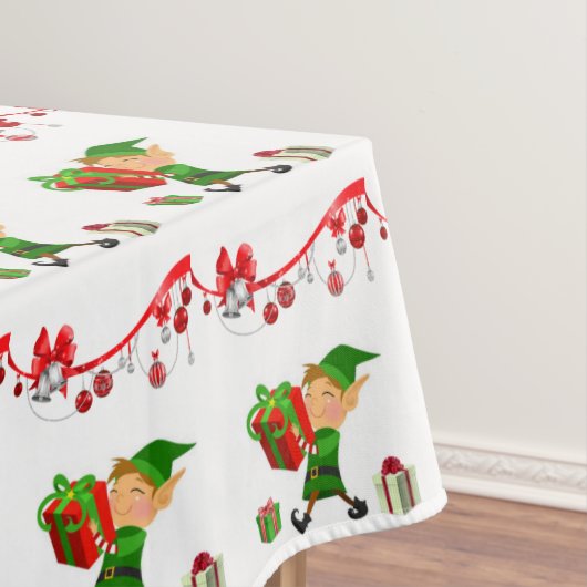 クリスマス・テーブルクロス、メリークリスマス、小妖精や小人 テーブルクロス (インサイチュ)