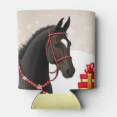 クリスマス+テーマのホリデー馬 缶クーラー (裏面)