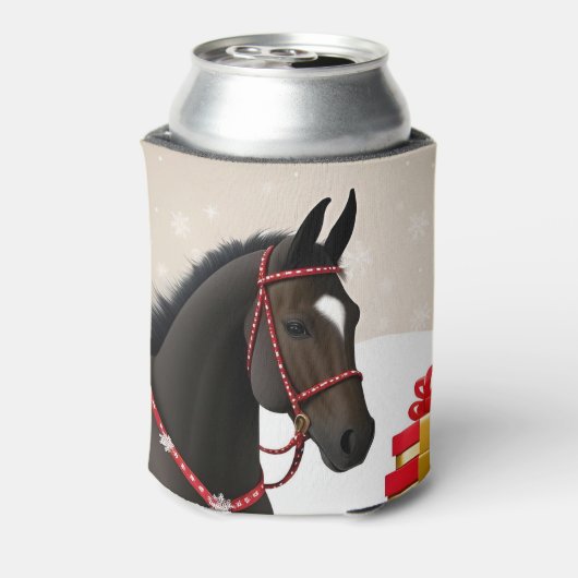 クリスマス+テーマのホリデー馬 缶クーラー (缶裏面)