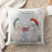 クリスマス テーマ ピパ＆マーロウ 印刷 クッション (ブランケット)