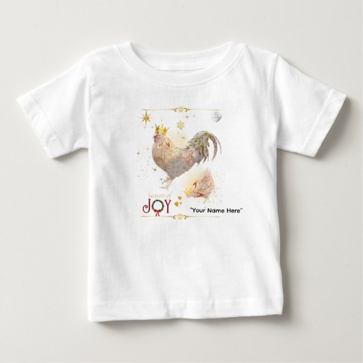 クリスマス テーマ Boganhues プリント ベビーTシャツ (正面)