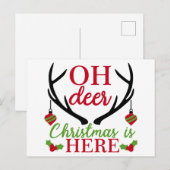クリスマス ディア ホリデー ポストカード (正面/裏面)