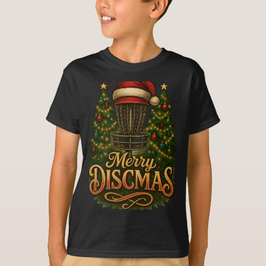 クリスマス ディスクゴルフ メリー ディスクマス Tシャツ (正面)