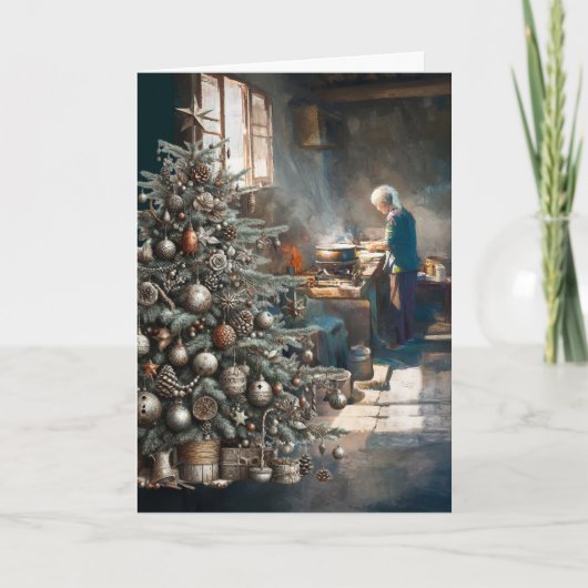 クリスマス・ディナーの準備 カード (正面)