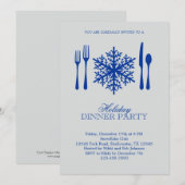 クリスマス・ディナー・パーティーの招待状 招待状 (正面/裏面)