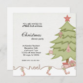 クリスマス・ディナー 招待状 (正面/裏面)