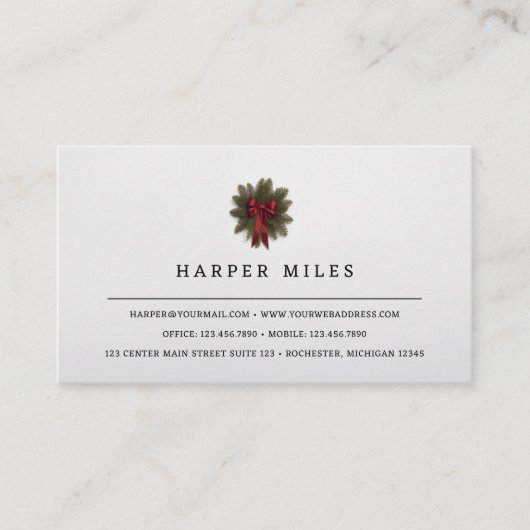 クリスマス・デコレーター 名刺 (正面)