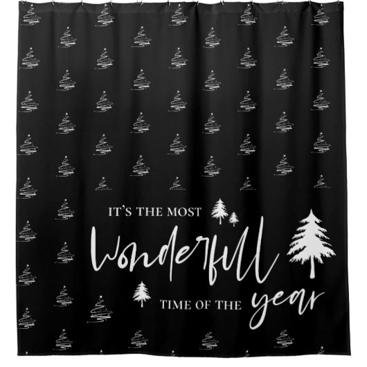 クリスマス・デコールの最も素晴らしい時期 シャワーカーテン (正面)